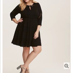Torrid Lace Sleeve Skater Dress